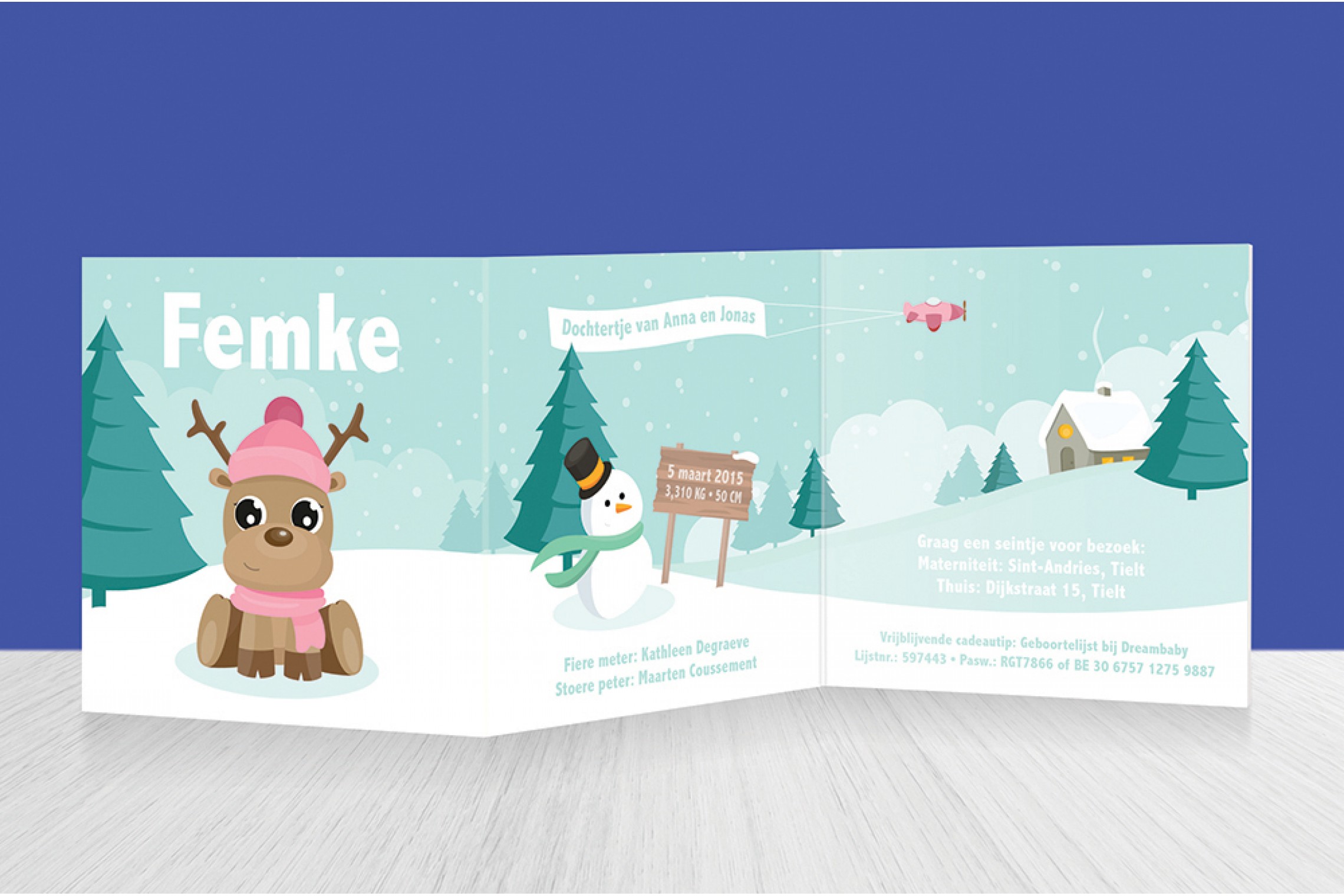 Lief winter hertje